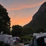 Sonnenuntergang am Campingplatz