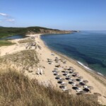 Veleka Fluss und schwarze Meer